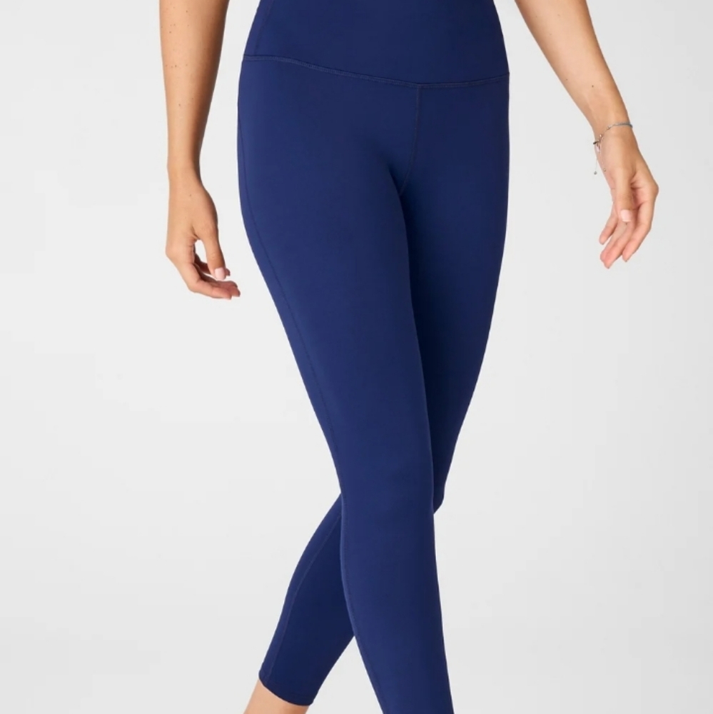 Fabletics Women's Define Powerhold High Waisted Leggings Grey 7/8 Length 2X